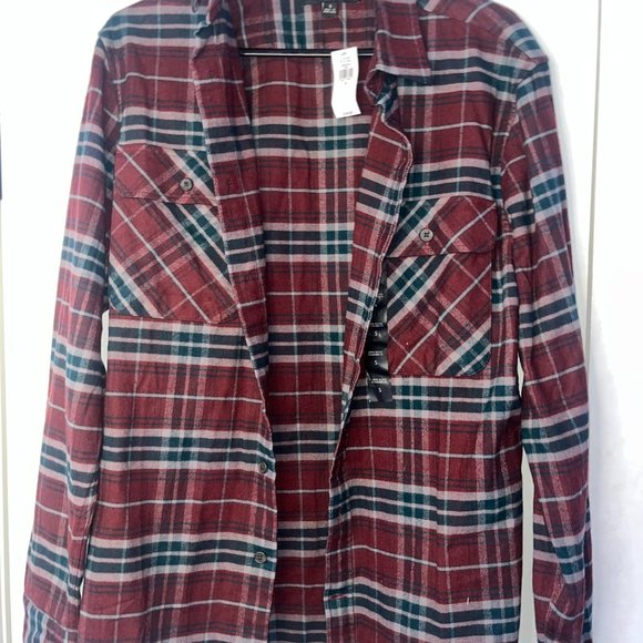 NEW Size Small Banana Republic Plaid Flannel - Picture 5 of 7